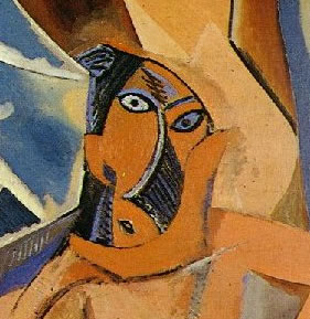 Picasso Las señoritas de Avignon detalle cubista